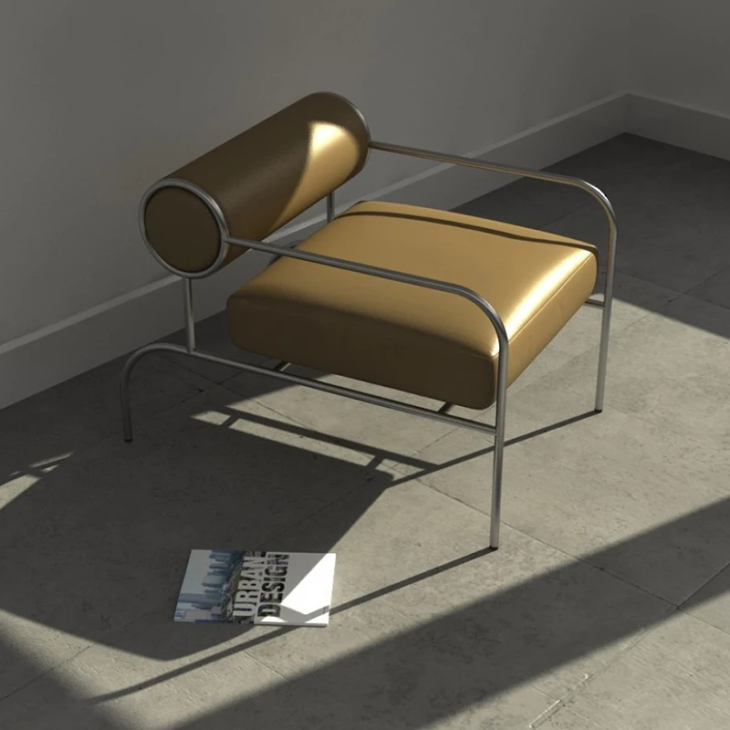 Барные металлические Современные стулья для гостиной со спинкой, Промышленное кожаное кресло для медитации, Итальянское кресло для отдыха, Мебель Nordic Sillas