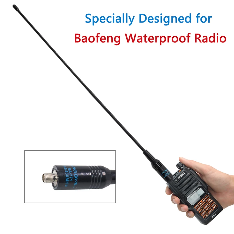 Двухдиапазонная Антенна Baofeng UV-9R PLUS/PRO UV-XR NAGOYA NA-771 SMA-Female 144/430 МГц для Водонепроницаемой Портативной Рации Baofeng Radio