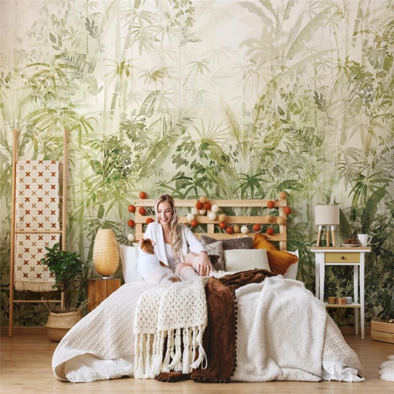 обои beibehang на заказ в Скандинавии, Юго-Восточной Азии, тропических джунглях для украшения гостиной, настенной росписи дивана, фона для телевизора, обоев