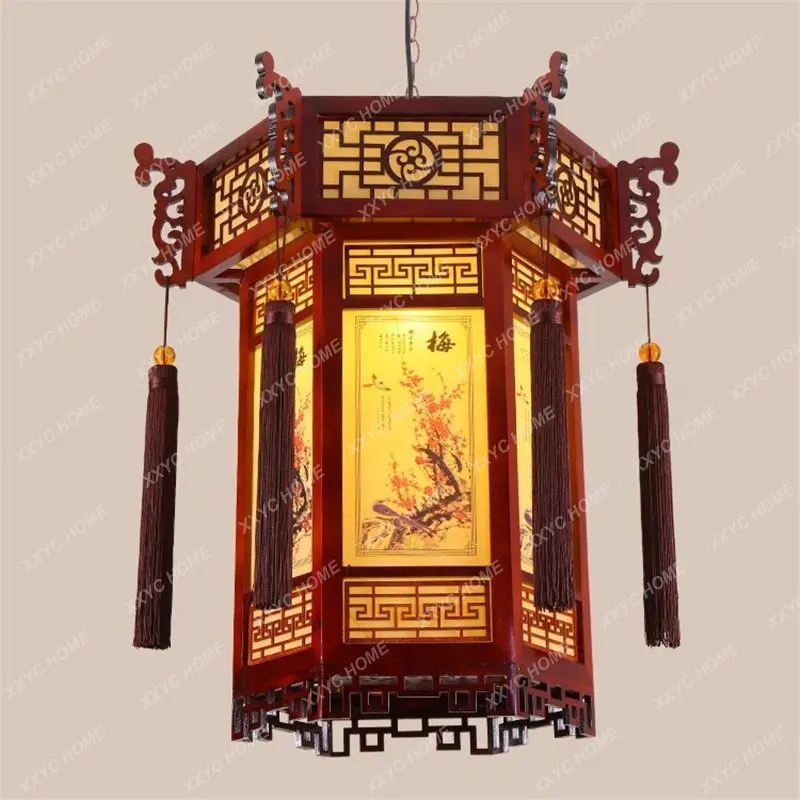 Фонари в китайском стиле Подвесные светильники Классическая красота Украшение гостиной Столовая Ресторанный светильник Бамбуковый светильник