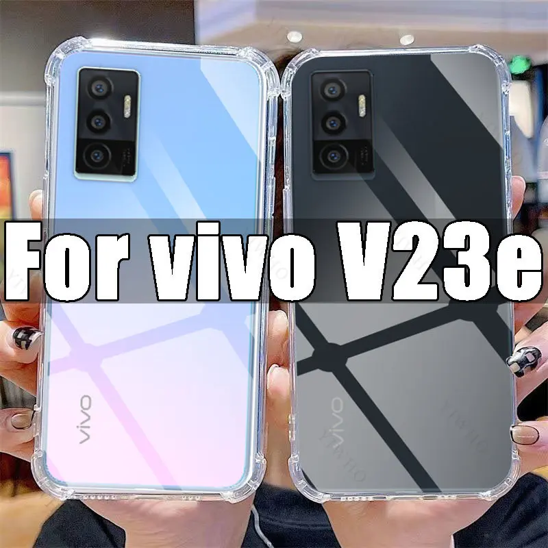 Прозрачный чехол для телефона Vivo V23e TPU Прозрачный Чехол для Vivo V 23 E V23 23e 6,44 