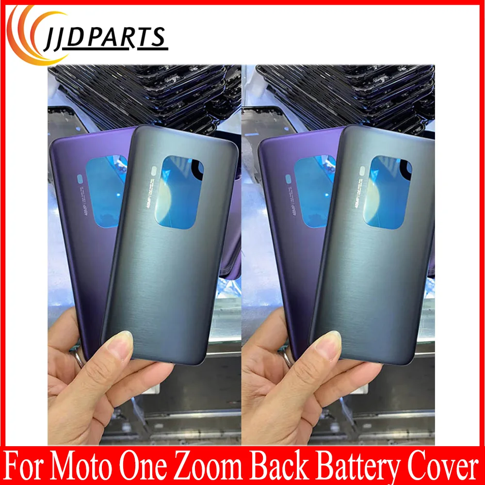 Новинка Для Motorola Moto One Zoom Крышка Батарейного Отсека One Pro XT20 Задняя Стеклянная панель Заднего корпуса Чехол Для Moto One Zoom Задняя Крышка