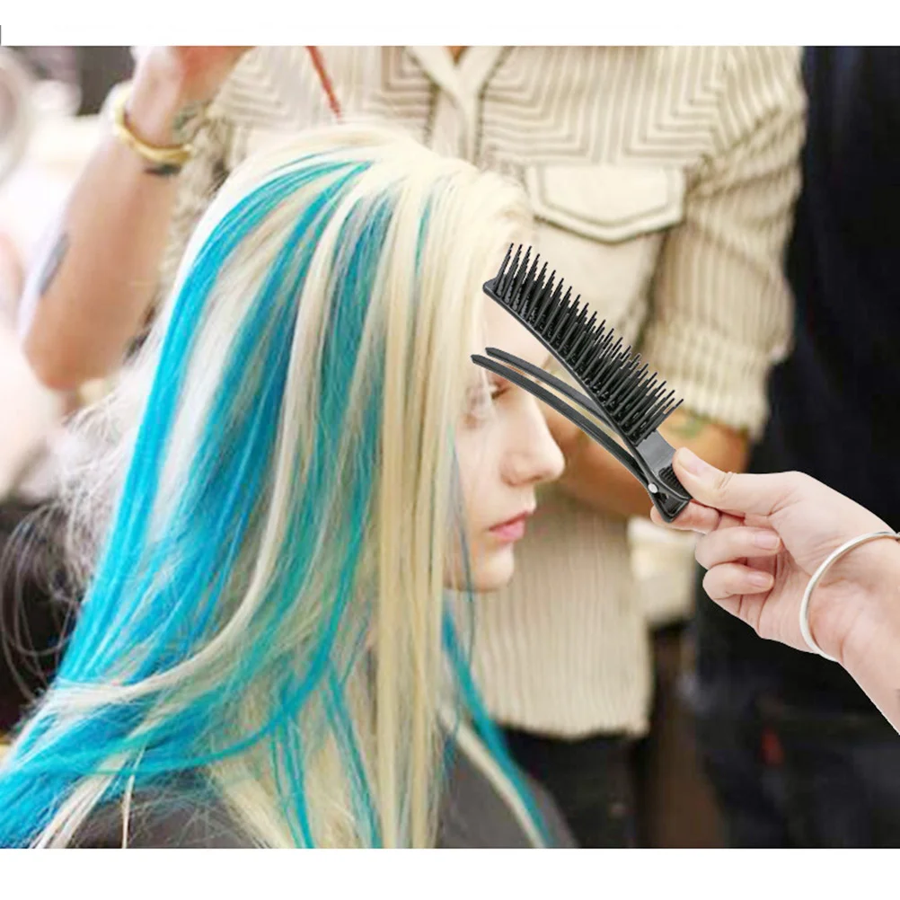 2шт Многофункциональные парикмахерские зажимы Салонные заколки для волос для женщин (большой размер, черный)