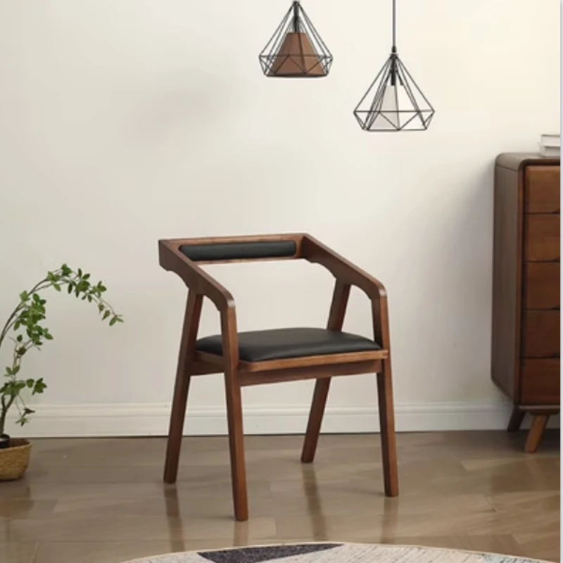 Роскошный обеденный стул с подлокотниками из массива дерева, стулья для гостиной в скандинавском стиле ручной работы, Минималистичная Мебель для дома Sillas
