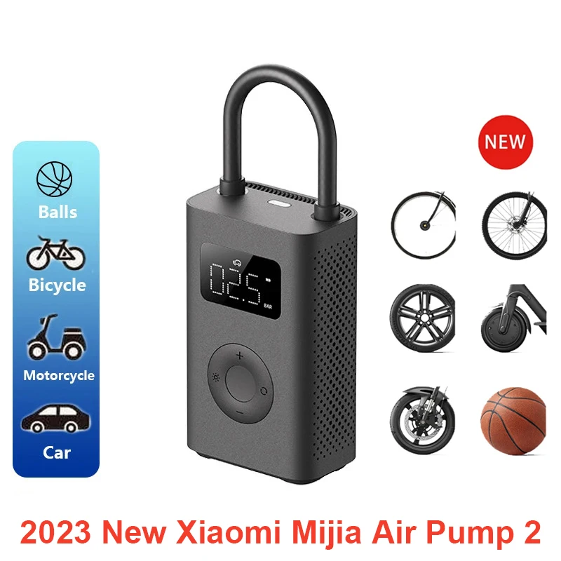 Xiaomi Mijia Портативный Электрический Воздушный Компрессор 2 Инфлятора Умный Домашний Воздушный Насос для велосипеда автомобильные шины футбол баскетбол xiomi