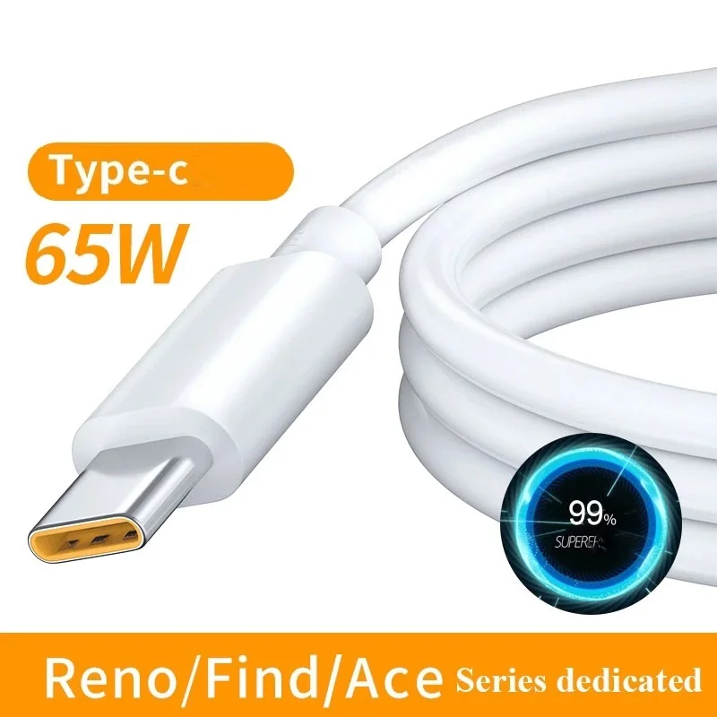 65 Вт Realme Оригинальный USB-кабель Type C Для Телефона 6.5A Быстрая Суперзарядка Oppo Vooc Realme 7 8 8i 9 Pro 9i X50 GT GT2 C31