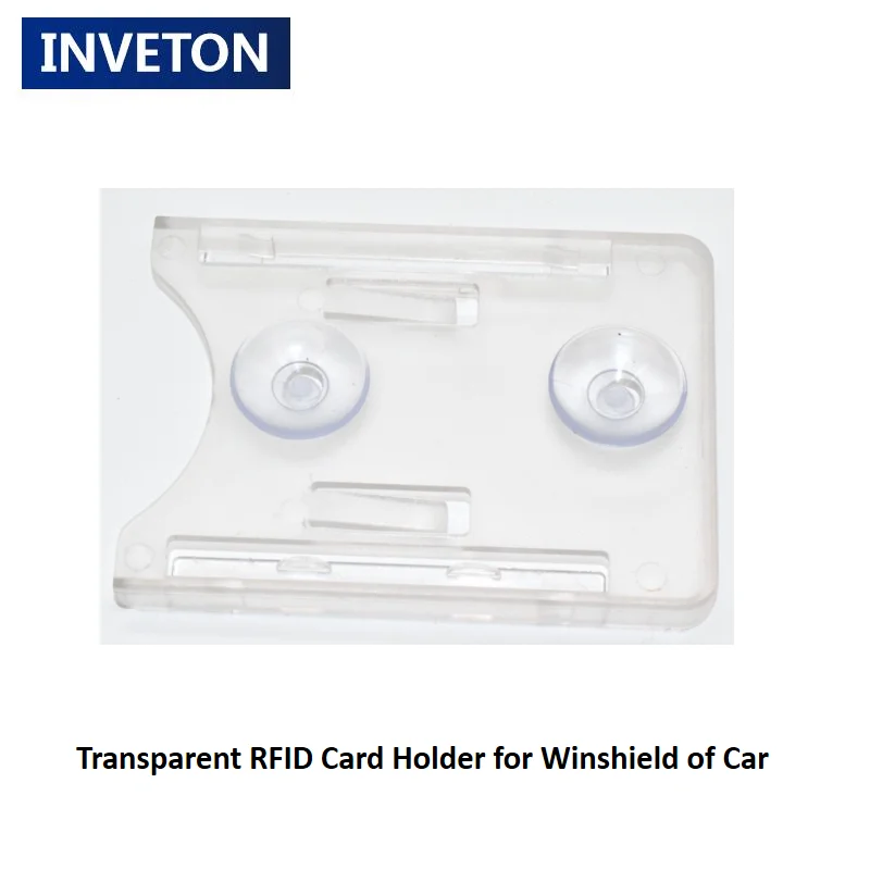 Водонепроницаемая автомобильная RFID-метка на лобовом стекле UHF, держатель для карт на лобовом стекле с присосками, держатель из ПВХ для парковки и управления транспортным средством