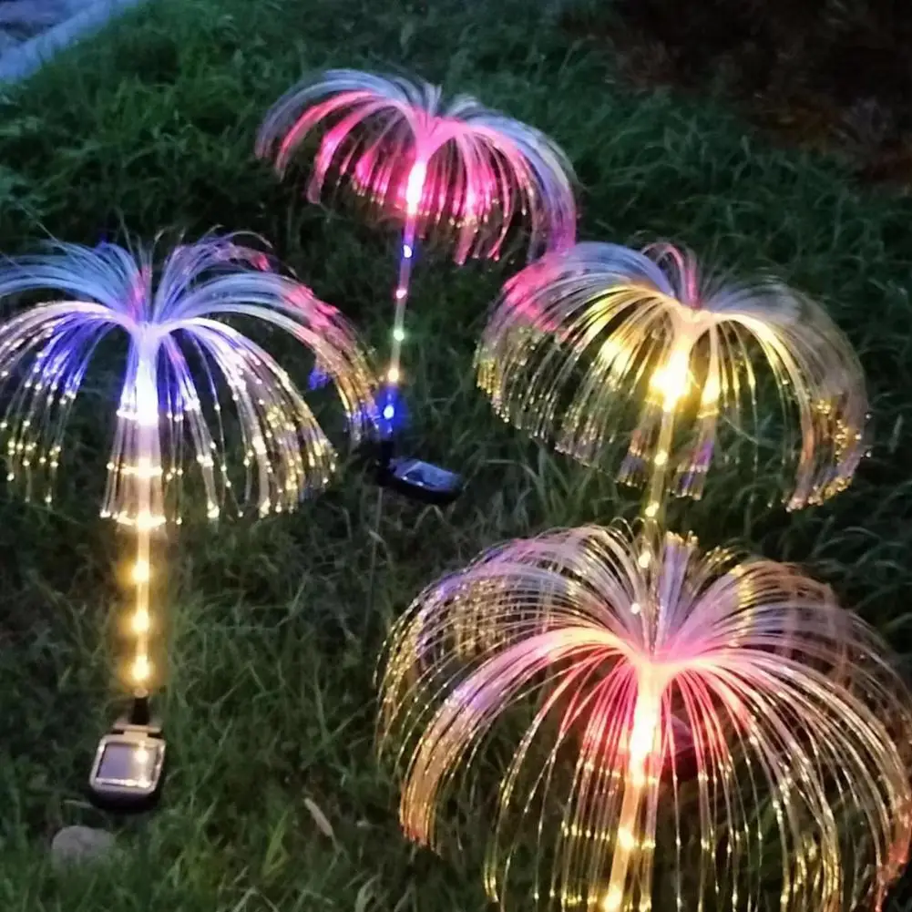 2шт Солнечных фонарей для лужайки в виде медузы, светодиодных фонарей для садовой дорожки, декоративных светильников для ландшафта, декоративных светильников для дорожки, декоративных светильников для дорожки