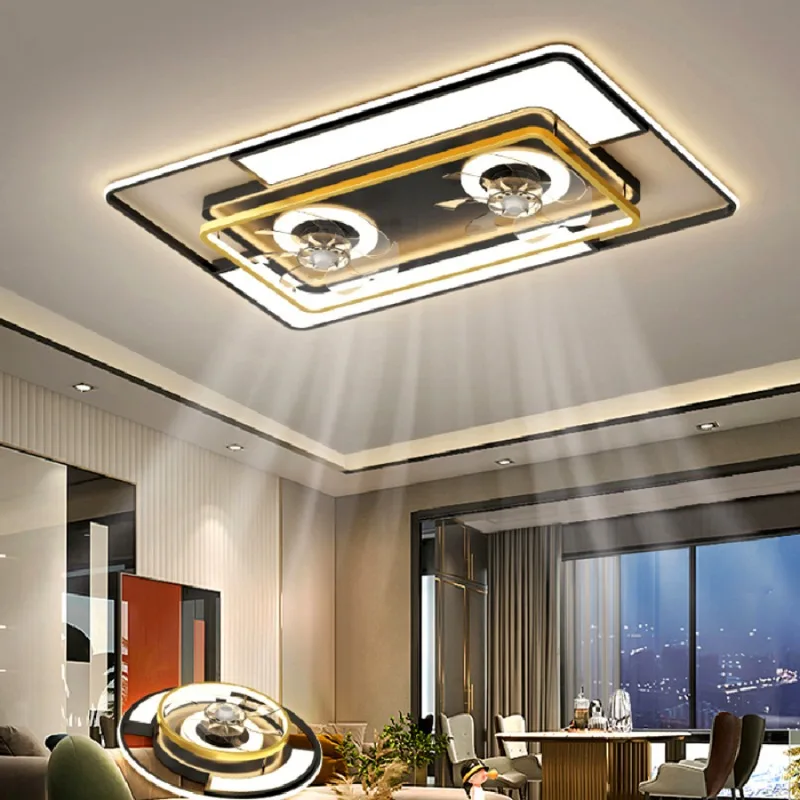 Светодиодные потолочные светильники personality Moderns Творческие комнаты спальни люстры с откидным вентилятором с подвесными светильниками для гостиной и управлением ими