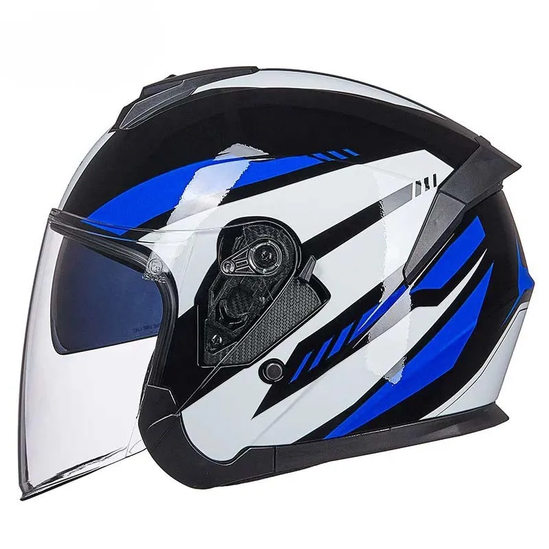 Мотоциклетный шлем с половиной лица для гоночного мотокросса, Защитные мотоциклетные шлемы со встроенным двигателем для скоростного спуска