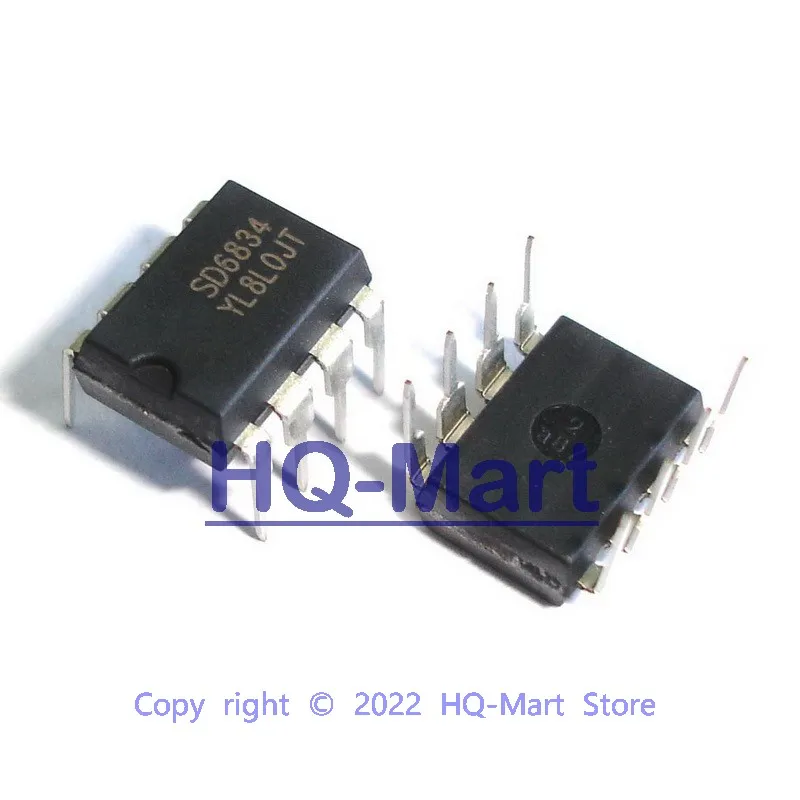 5 ШТ. SD6834 DIP-8 SD 6834 Встроенный высоковольтный MOSFET с токовым режимом PWM + PFM контроллер серии микросхем IC