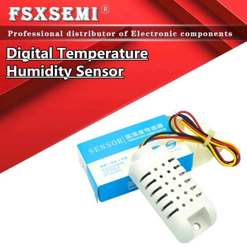 1шт с проводом DHT22/AM2302 Цифровой датчик температуры и влажности AM2302B с коробкой