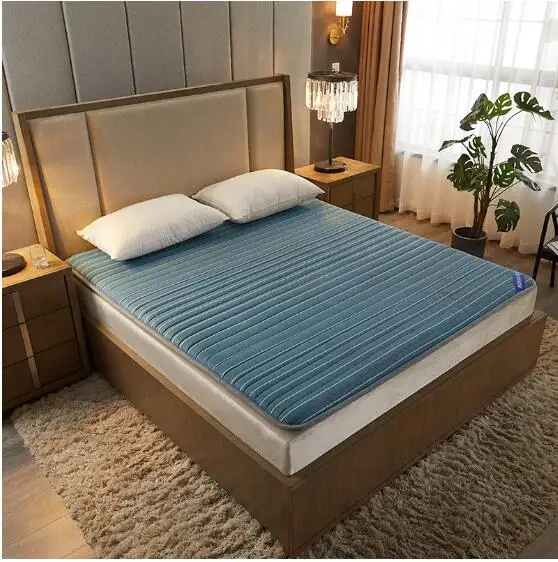 Изголовья кровати 3-ступенчатый Складной матрас для двуспальной кровати, бамбуковый коврик, прикроватные тумбочки, матрасы для матрасов, шкаф для гостиной, воздушный Матовый футон