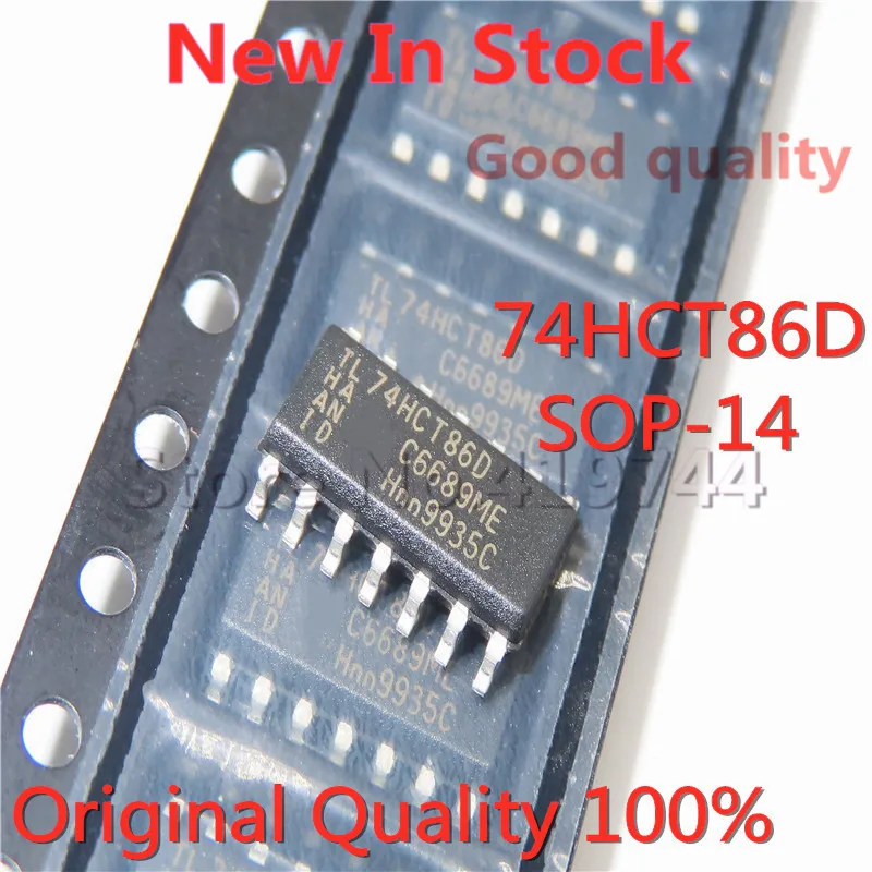 10 шт./ЛОТ 74HCT86 74HCT86D SN74HCT86DR Логический чип SMD SOP-14 В наличии новая оригинальная микросхема