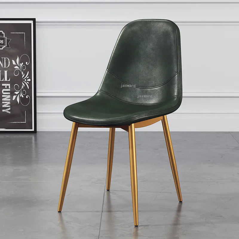 Скандинавская мебель, Кожаное кресло для отдыха, домашний обеденный стул, Промышленный стул, спинка Ресторанного стула, Современный кухонный обеденный стул