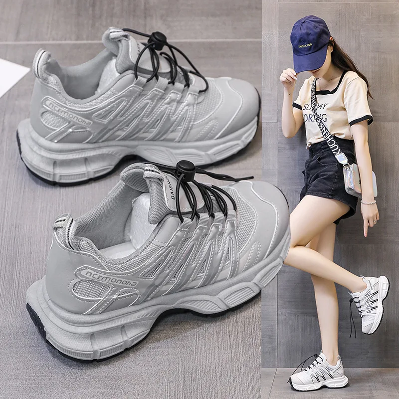 Спортивная обувь на платформе для женщин 2023, повседневные кроссовки на плоской подошве, Роскошные дизайнерские кроссовки для бега, Коренастый Тренерский тренд, Теннисный женский