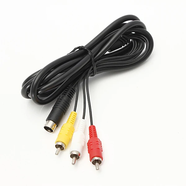 200 шт./лот Аудио-видео AV кабель A/V 6 футов Соединительный шнур RCA для Sega Genesis 2 высокого качества