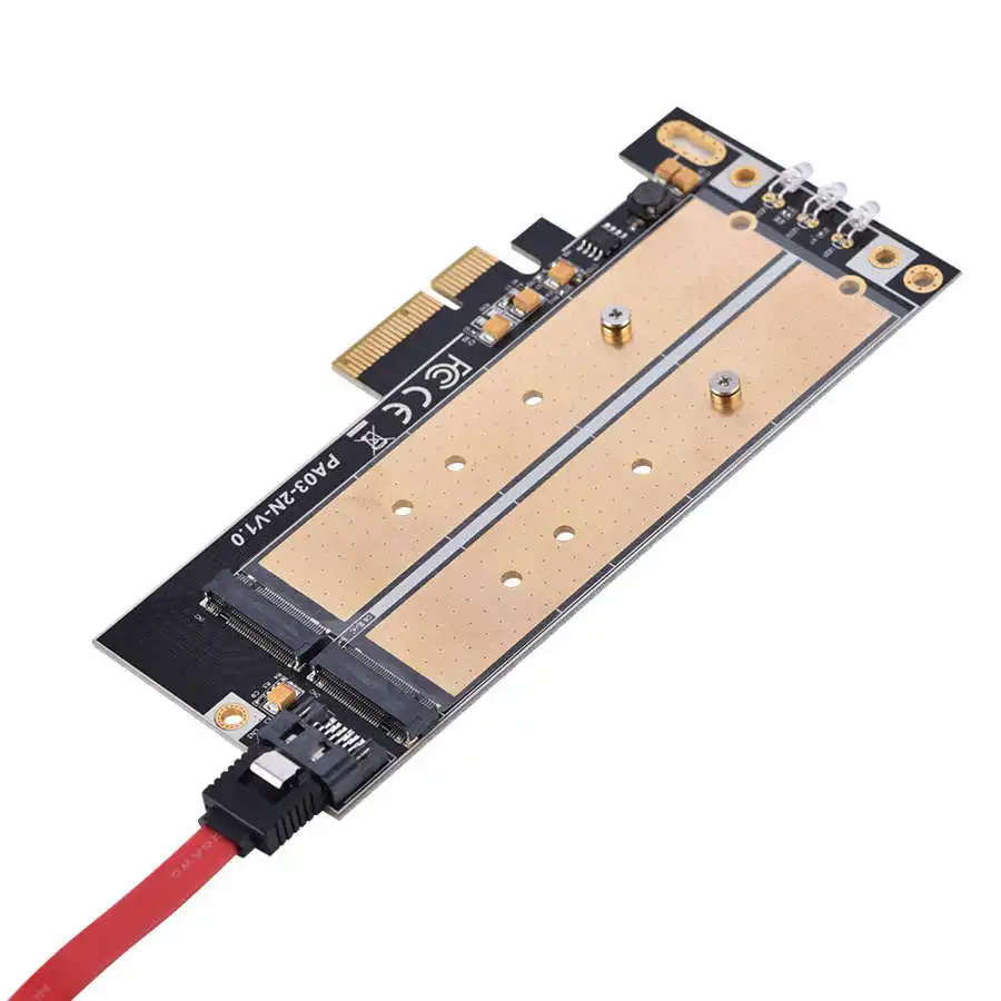 2 порта NGFF / M.2 b M ключ к PCI-E 4X карта адаптера SSD SATA к PCI Express PCI-E