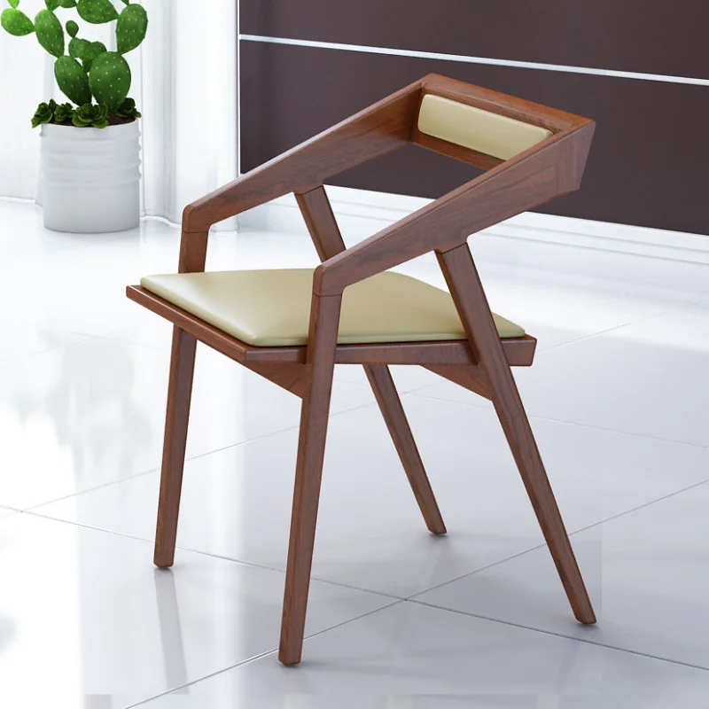 Антикварный Минималистичный деревянный стул Nordic Lounge Офисный Подлокотник для макияжа Стулья для столовой Дизайнерская мебель для интерьера салона Fauteuil