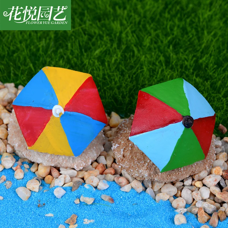 Модный 3-цветной Пляжный Мини-зонтик от Солнца, Миниатюрное Украшение пейзажа из ПВХ, Современные Аксессуары для кукол