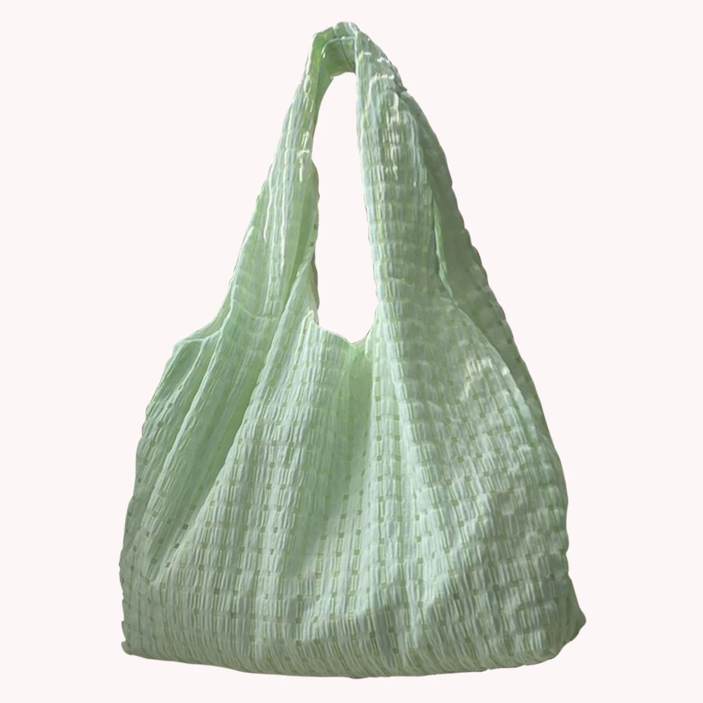 Клетчатая женская сумка-тоут для покупок, повседневные женские сумки большой емкости, модная простая портативная складная повседневная сумка многоразового использования.