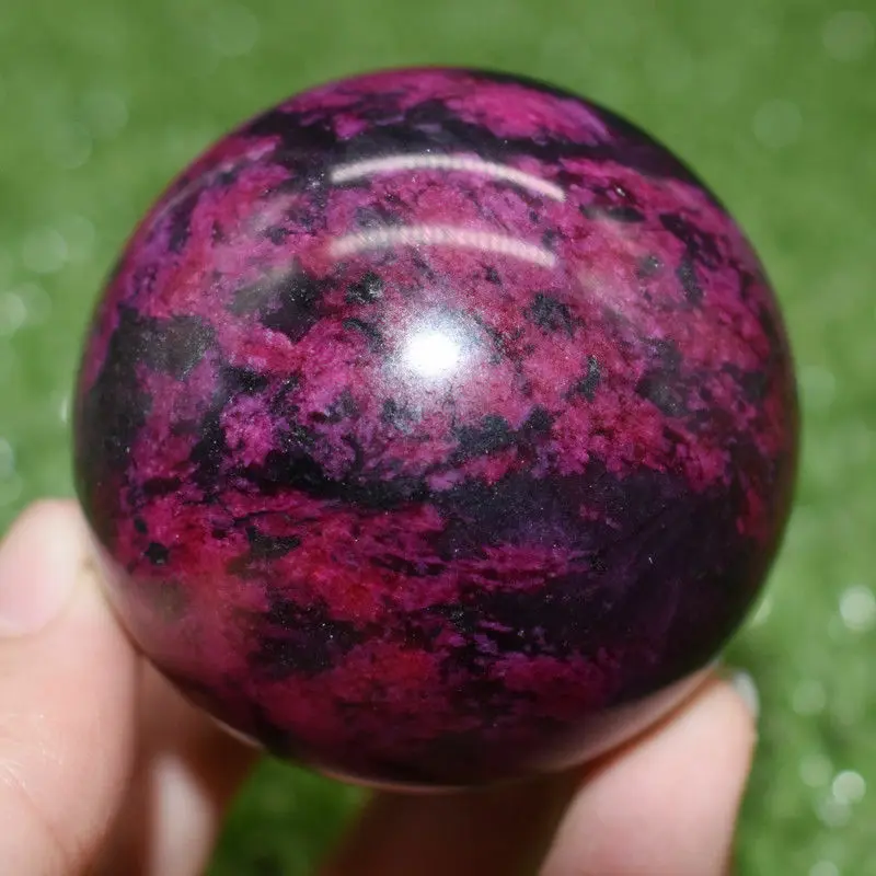 Красивый натуральный камень персикового цвета, нефритовый шар и хрустальная сфера, исцеляющая 50 + мм