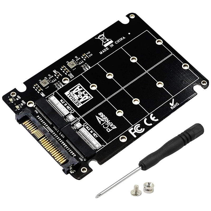 SSD-адаптер SFF-8639 NVME U.2 к NGFF M.2 M Key & B Key PCIE3.0 X16 GEN3 для 2280 2260 2242 2230 SSD
