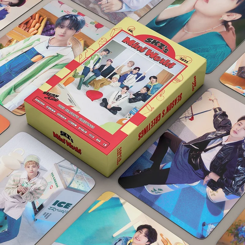55 шт./компл. Kpop STRAY KIDS Новый Альбом THE SOUND Collection Открытки Фотокарточки LOMO Cards Фотокарточки для Фанатов Подарочной Коллекции