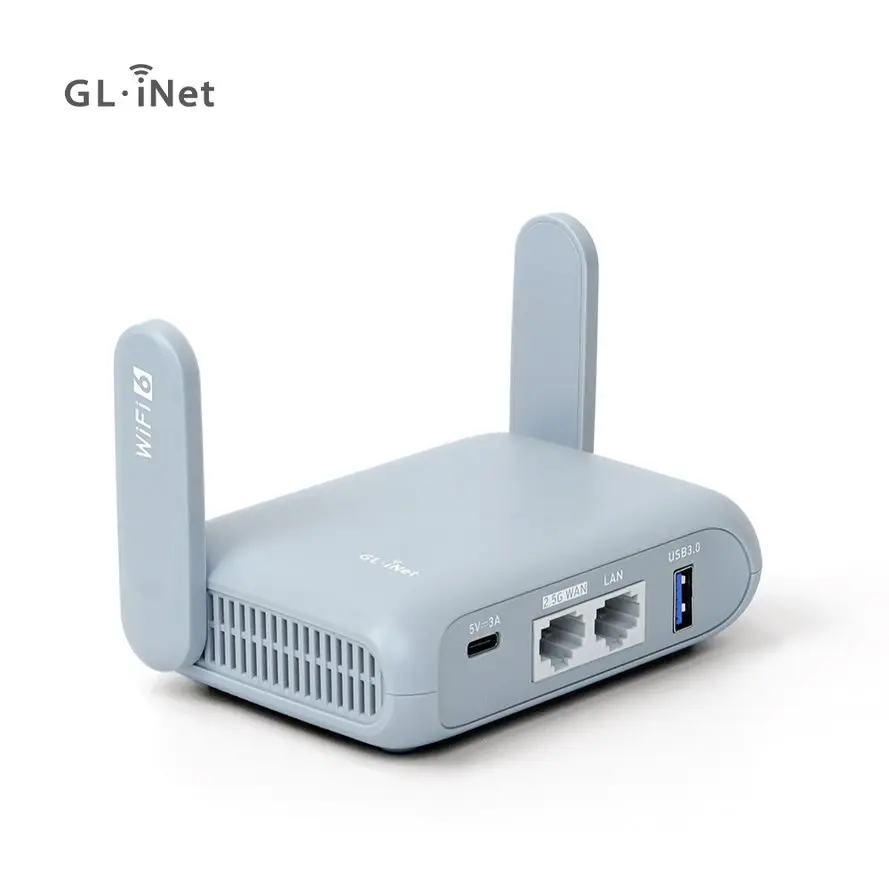 GL.iNet GL-MT3000 (Beryl AX) Wi-Fi 6-Гигабитный маршрутизатор для путешествий, подключение общественного и гостиничного Wi-Fi, Закрытый портал, Кибербезопасность