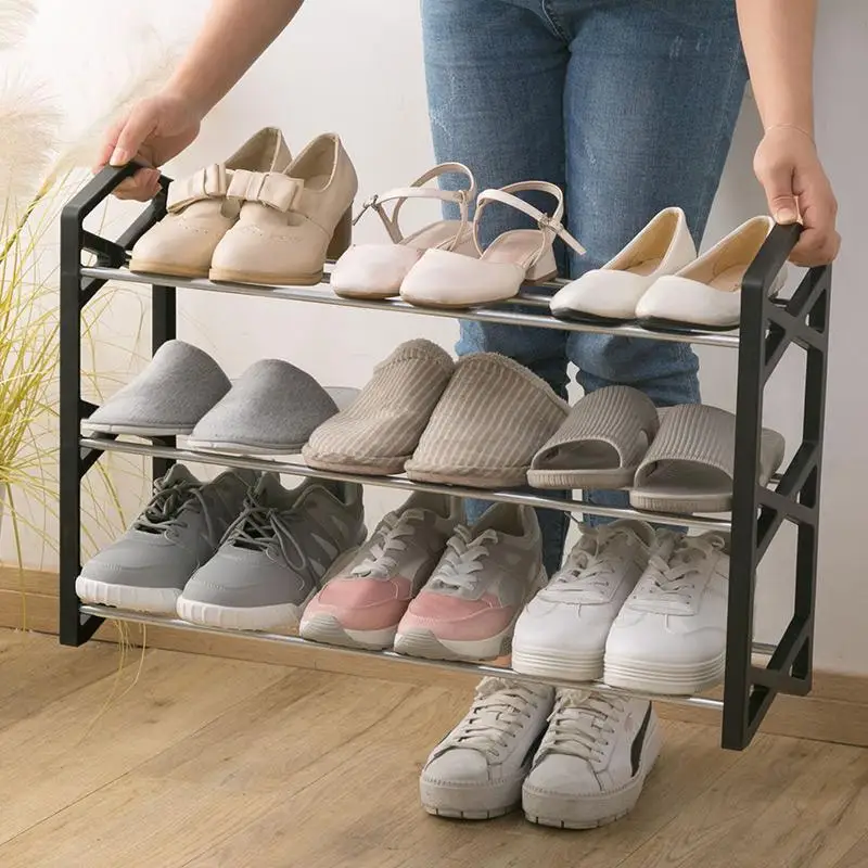 Многофункциональная стойка для обуви Простая современная стойка для обуви в общежитии Стойка для обуви Многослойная сборка Простая стойка для обуви