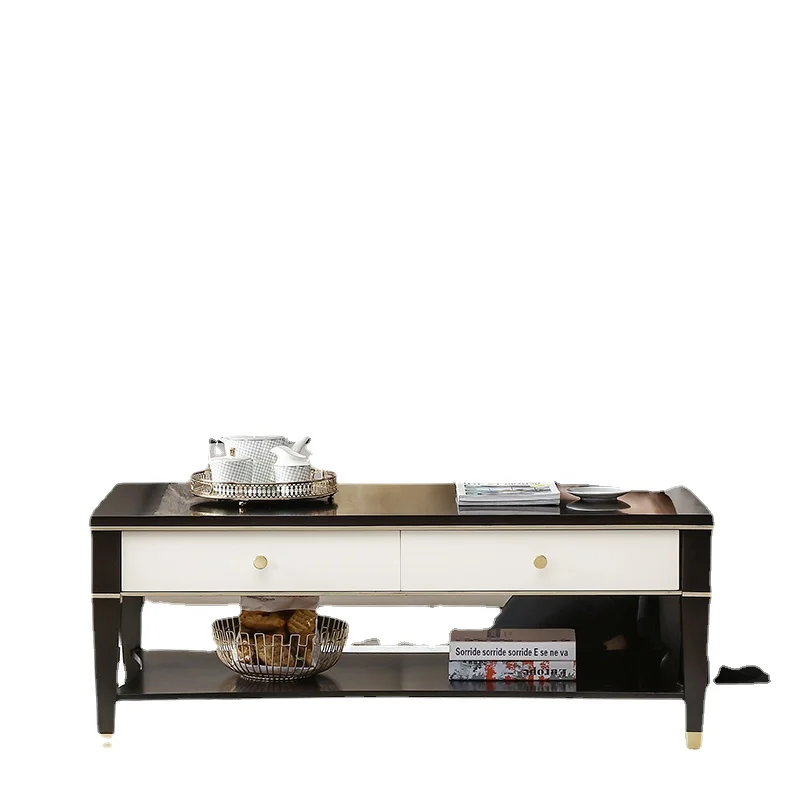 Чайный столик из массива дерева Zl, тумба для телевизора, комбинированный чайный столик Light Luxury Home