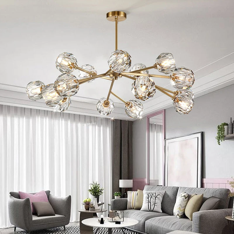 Подвесной светильник из скандинавского железа и стекла, роскошная люстра morden для гостиной и спальни, декоративная лампа высокого класса