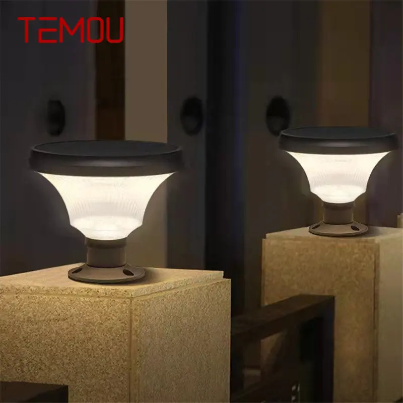 TEMOU Современная Скандинавская почтовая лампа, Креативный Водонепроницаемый Уличный светодиодный светильник на солнечной батарее для сада, балкона, крыльца