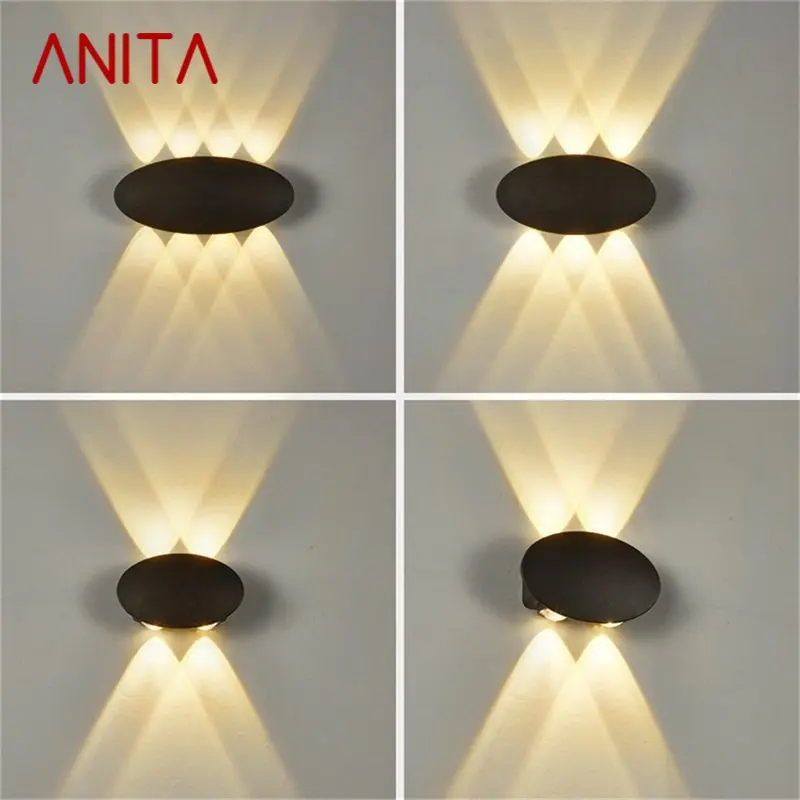 Настенный светильник ANITA LED, современный уличный светильник, креативное бра, водонепроницаемый светильник для домашнего коридора