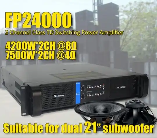 Sinbosen FP24000 усилитель высокой мощности профессиональный 2-канальный усилитель мощностью 10000 Вт звука для 21-дюймового сабвуфера