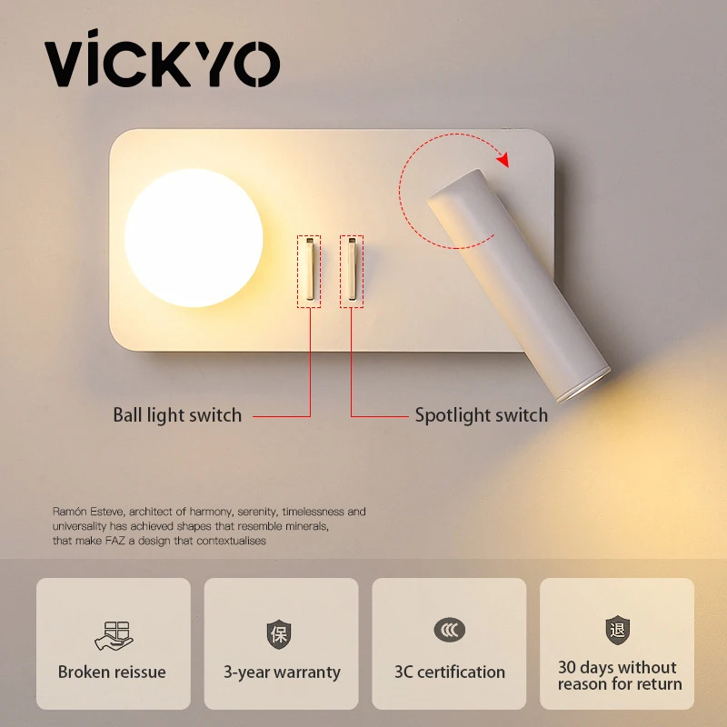 Современная креативная светодиодная настенная настольная лампа VICKYO, внутренние настенные светильники, ночник для спальни, домашней Гостиной, декора освещения детской комнаты
