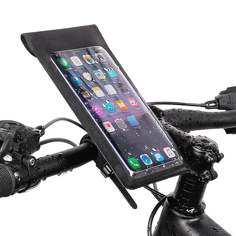 Регулируемый держатель для хранения телефона на велосипедном руле, Велосипед Супер водонепроницаемый для телефонов размером менее 6,7 дюйма