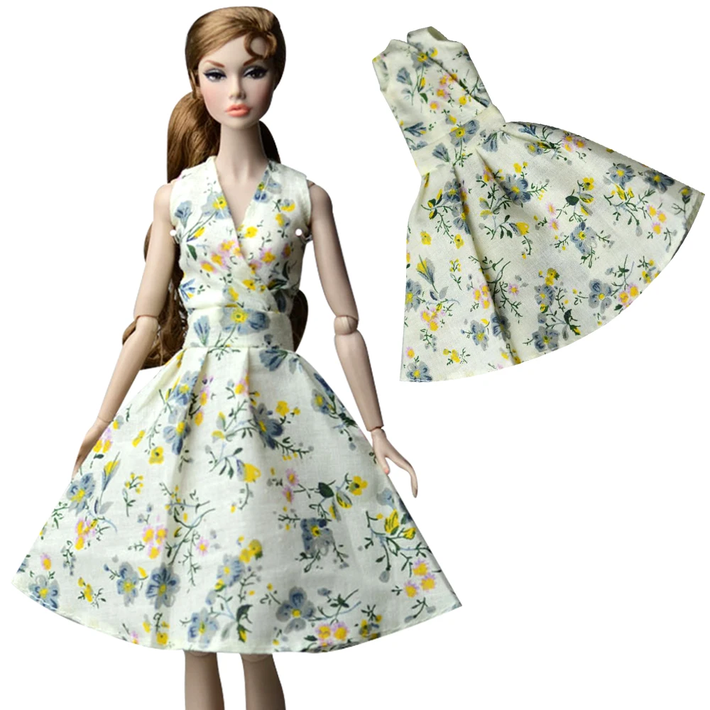Модное зеленое короткое платье с V-образным вырезом, сексуальное платье, юбка для вечеринки, Кукольный домик, одежда для куклы Барби, Аксессуары, Игрушка