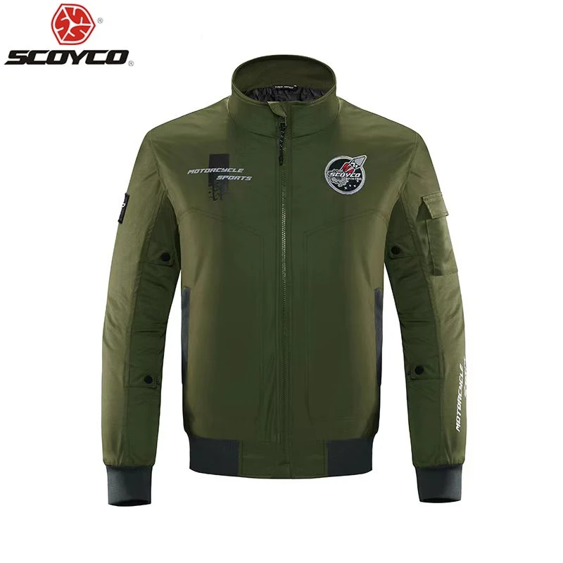 Весенне-осенняя мотоциклетная куртка SCOYCO, Устойчивая к царапинам И износостойкости, Защитная Теплая мужская куртка для верховой езды, JK-173