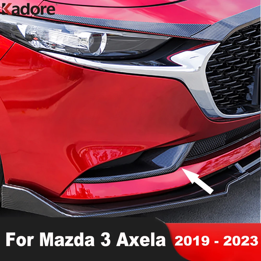 Для Mazda 3 Axela 2019 2020 2021 2022 2023 Карбоновые Автомобильные Передние Противотуманные Фары Отделка Крышки Противотуманных Фар Молдинги Аксессуары