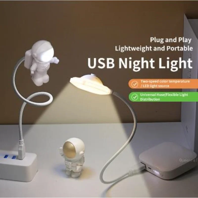 USB-штекер Book Light Портативная Яркая ночная лампа Гибкая Светодиодная лампа для чтения для ноутбука Power Bank Освещение для путешествий в спальне Подарки для детей