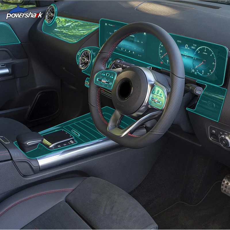 Консоль салона автомобиля, Навигационный экран, Приборная панель, Прозрачная защитная пленка для Mercedes Benz GLA Class H247 2020 -На AMG