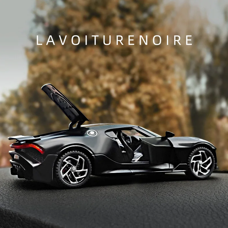 1:32 Bugatti La Voiture Noire Черный Дракон Суперкар Игрушечная Модель Автомобиля Из сплава, Изготовленная на заказ, Коллекция Металлических Транспортных Средств, Подарки На День Рождения Для Детей