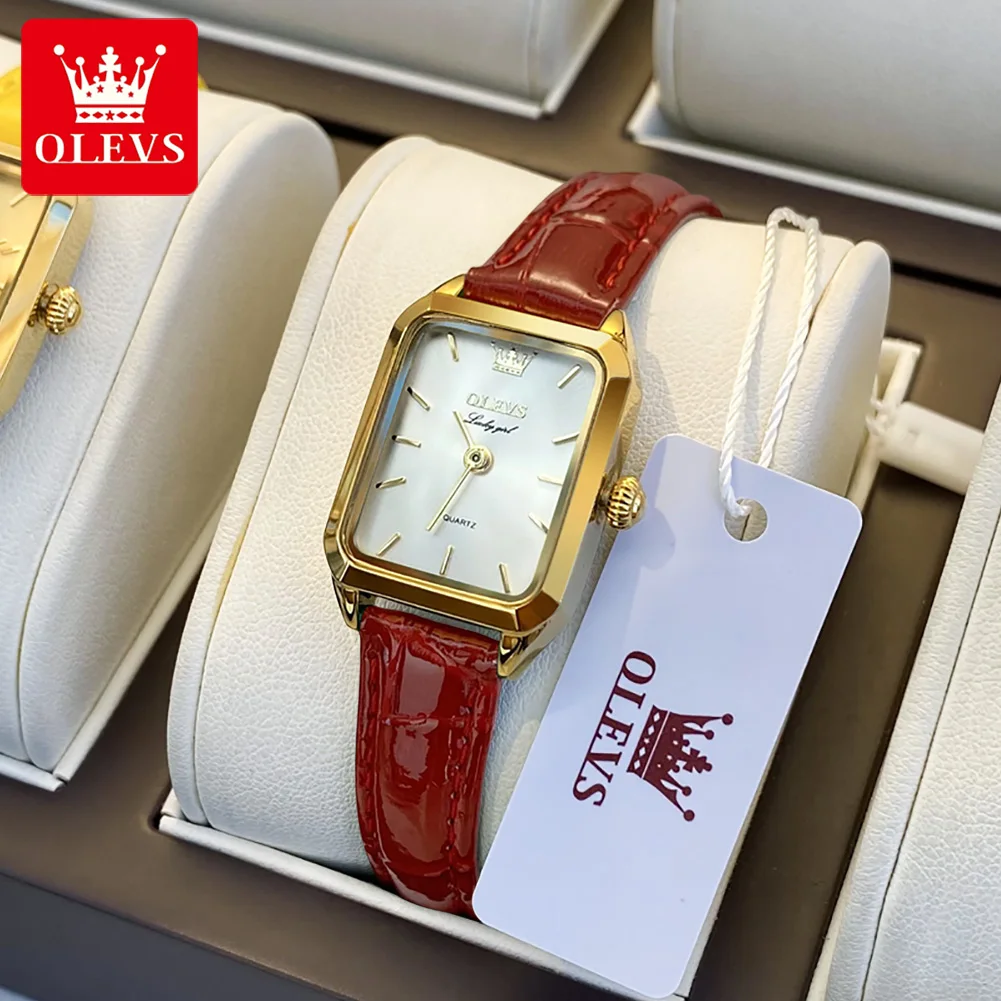 OLEVS 6626 Лидирующий бренд Кварцевые модные женские наручные часы с искусственным ремешком Классическая элегантность Водонепроницаемые высококачественные часы