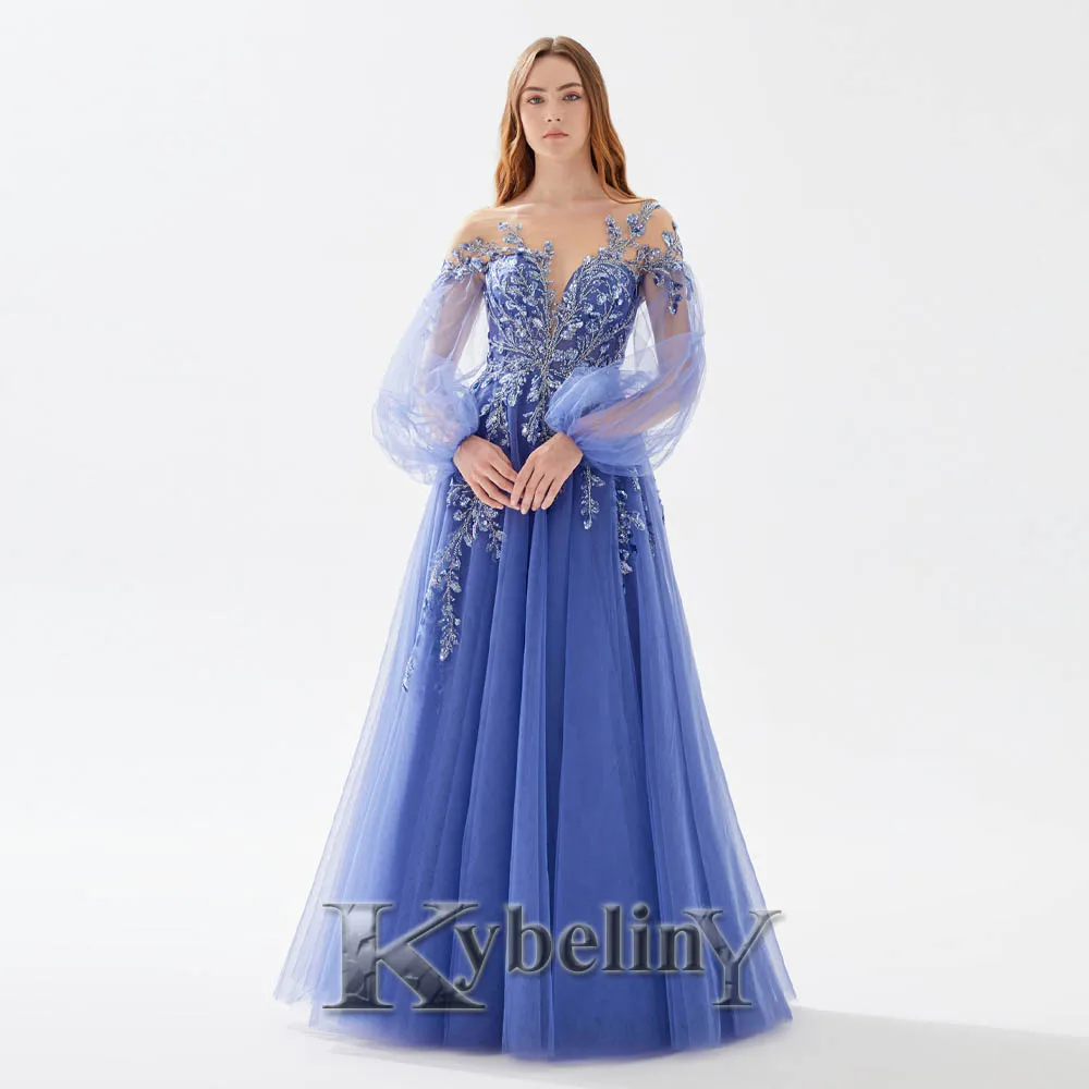 Выпускные платья Kybeliny Классические вечерние платья с пышными рукавами и застежкой-молнией Vestidos De Fiesta 2023 Для женщин, сшитые на заказ